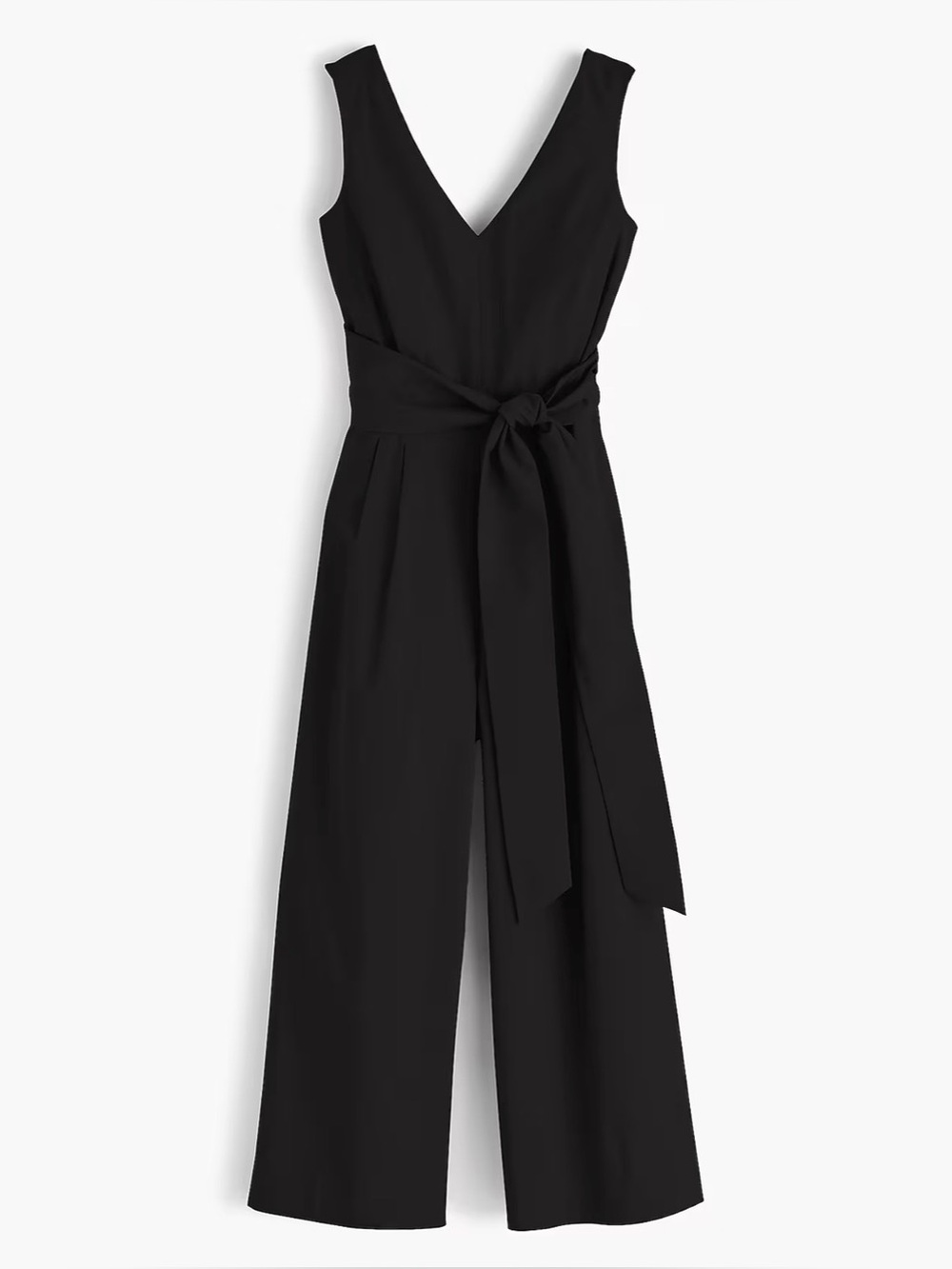 J.Crew Black Wrap-tie Jumpsuit Size 2